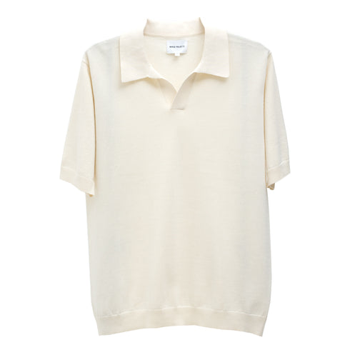 Norse Projects Leif Cotton Linen Polo Kit White N45-05027187 Degli Uberti